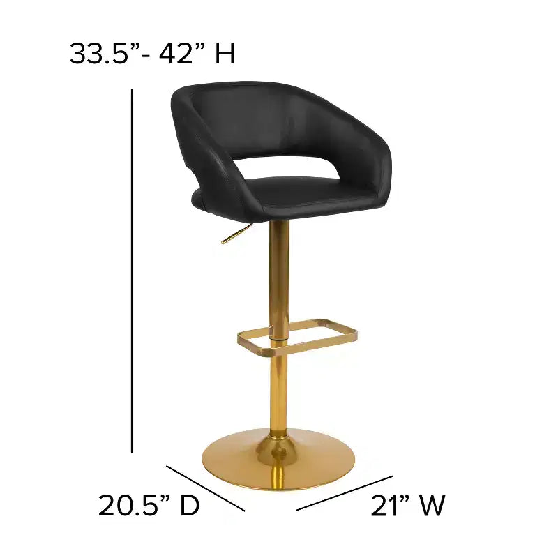 Modern Bar Stool with Adjustable Height and Swivel Seat