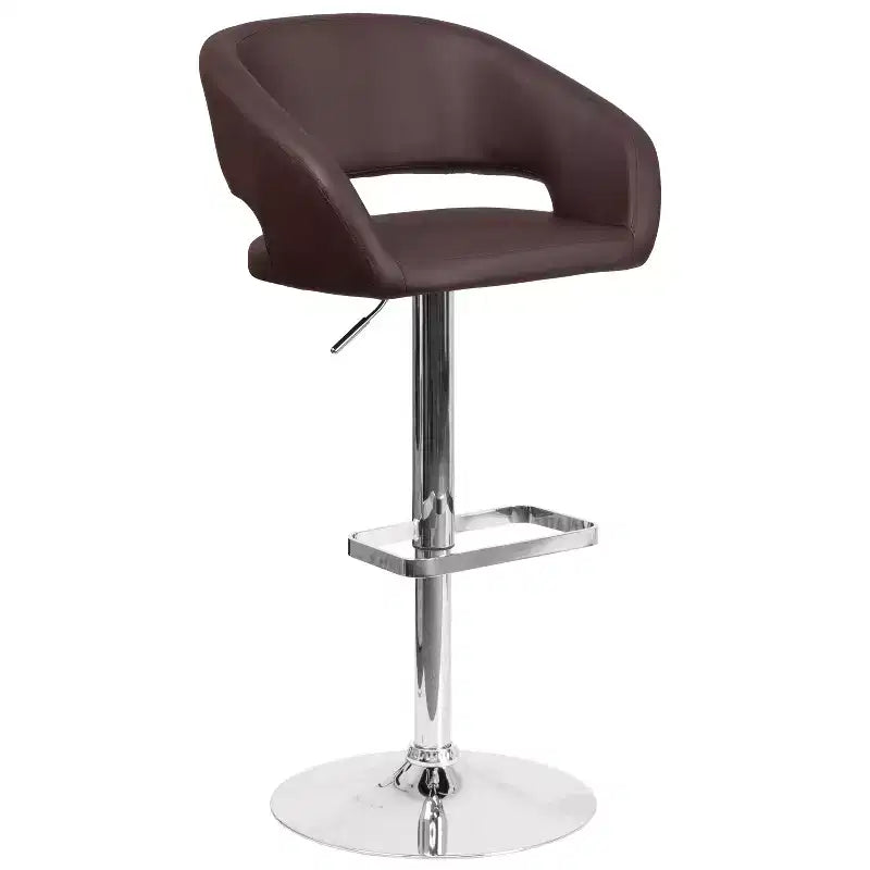 Modern Bar Stool with Adjustable Height and Swivel Seat