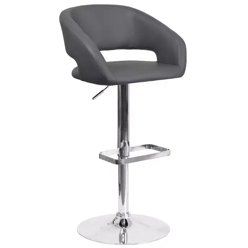 Modern Bar Stool with Adjustable Height and Swivel Seat