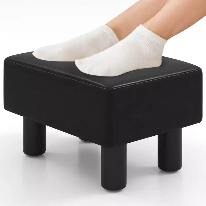 PU Leather Ottoman Rectangular Footrest with Hidden Storage
