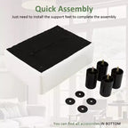 Pouffe rectangulaire en similicuir avec rangement intégré