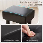 Pouffe rectangulaire en similicuir avec rangement intégré