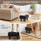 Pouffe rectangulaire en similicuir avec rangement intégré