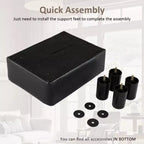 Pouffe rectangulaire en similicuir avec rangement intégré