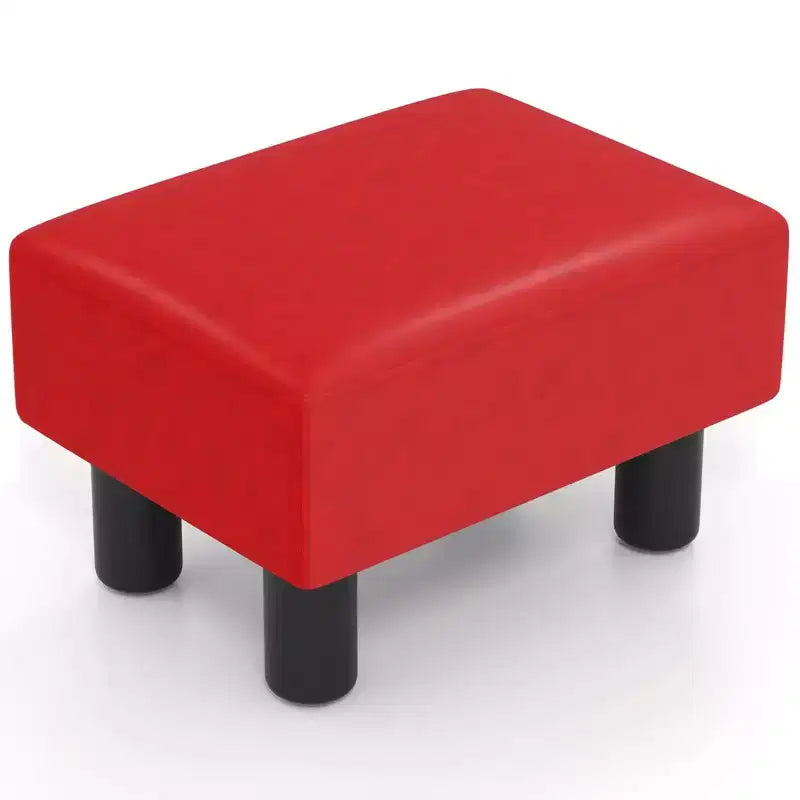 PU Leather Ottoman Rectangular Footrest with Hidden Storage