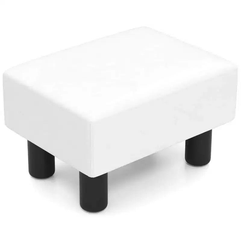 PU Leather Ottoman Rectangular Footrest with Hidden Storage