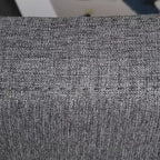 Lit de Chaise Longue Canapé Convertible avec Dossier Réglable, Rembourrage en Tissu Capitonnage et Oreiller, Gris