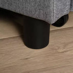 Lit de Chaise Longue Canapé Convertible avec Dossier Réglable, Rembourrage en Tissu Capitonnage et Oreiller, Gris
