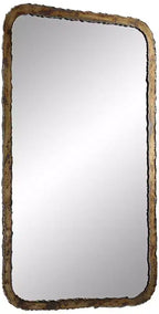Miroir mural rectangulaire en bronze oxydé 24 x 40