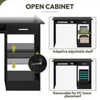 Bureau d'ordinateur en bois avec tiroirs de rangement pour bureau à domicile