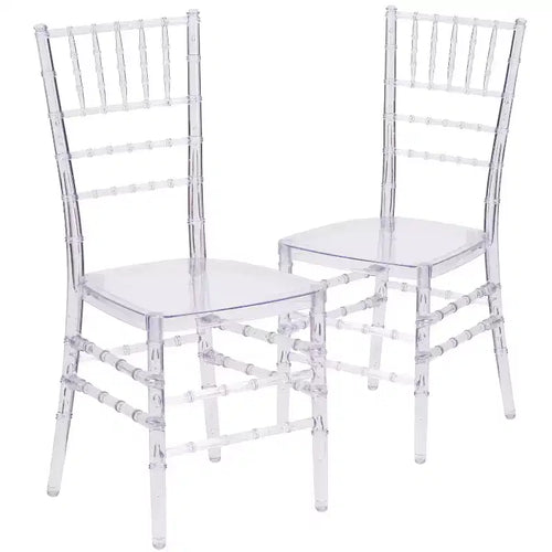 Emma and Oliver 2 Pack Stacking Ghost Chair