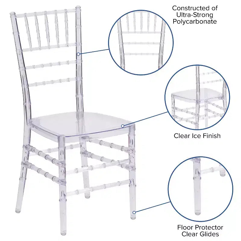 2-Pack Stacking Chiavari Ghost Chair