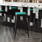 Siège en polyrésine tout temps pour chaises de salle à manger, tabourets de comptoir et tabourets de bar en métal