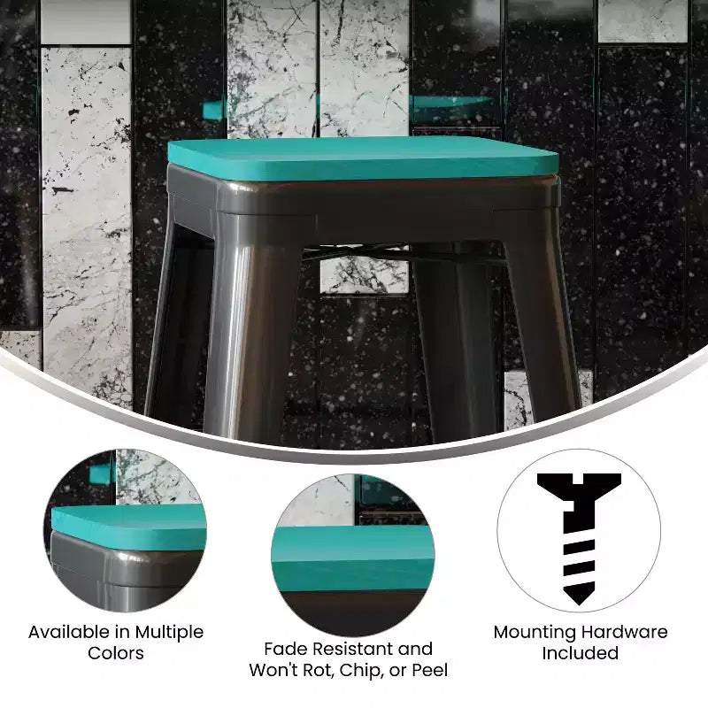 All-Weather Polyresin Seat for Metal Dining Chairs, Counter Stools and Bar Stools