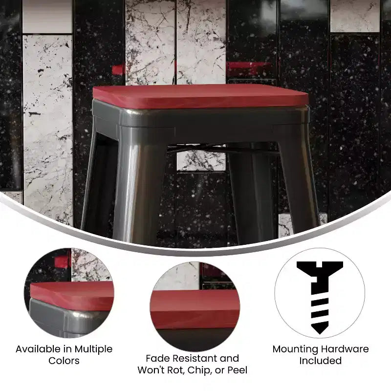 All-Weather Polyresin Seat for Metal Dining Chairs, Counter Stools and Bar Stools