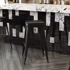 Siège en polyrésine tout temps pour chaises de salle à manger, tabourets de comptoir et tabourets de bar en métal