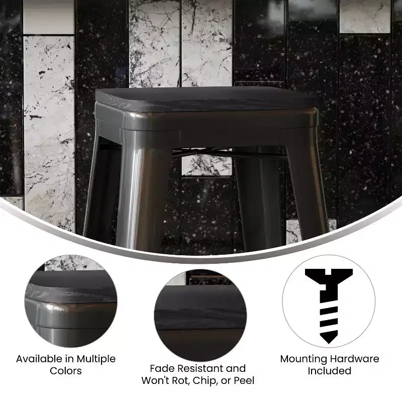 All-Weather Polyresin Seat for Metal Dining Chairs, Counter Stools and Bar Stools