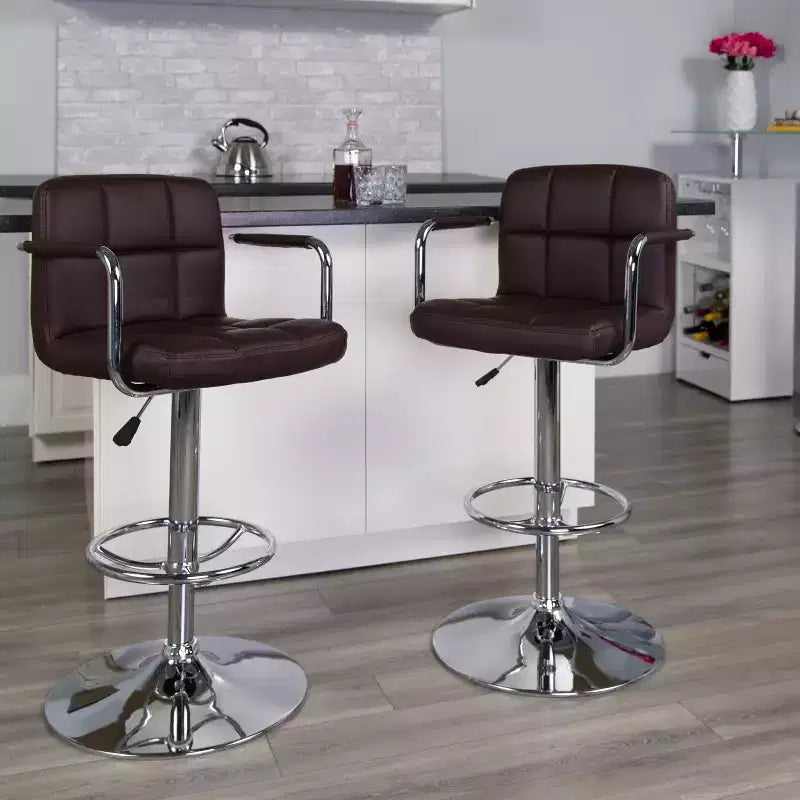 Adjustable Bar Stools Set of 2