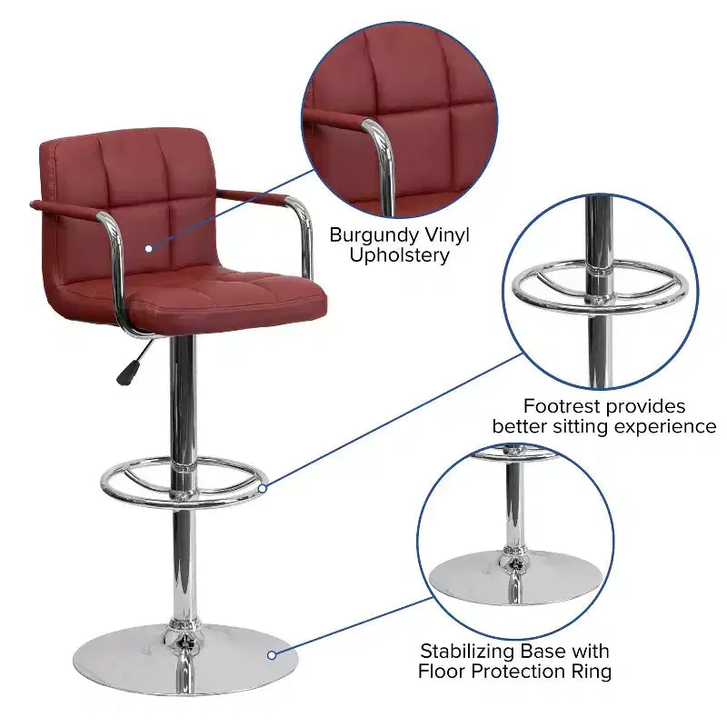 Adjustable Bar Stools Set of 2