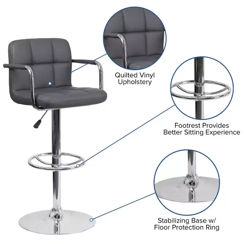 Adjustable Bar Stools Set of 2