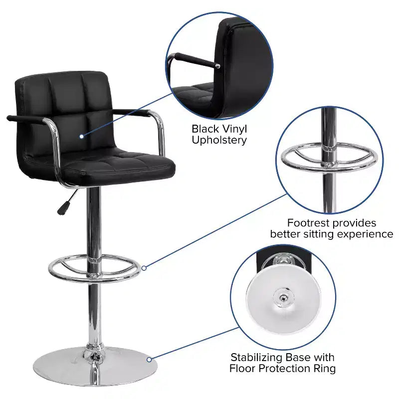 Adjustable Bar Stools Set of 2