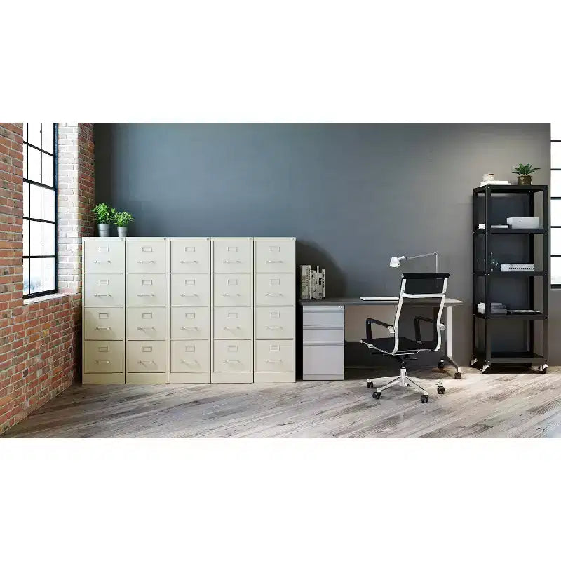 22" Deep 4-Drawer Letter Width Vertical File Cabinet