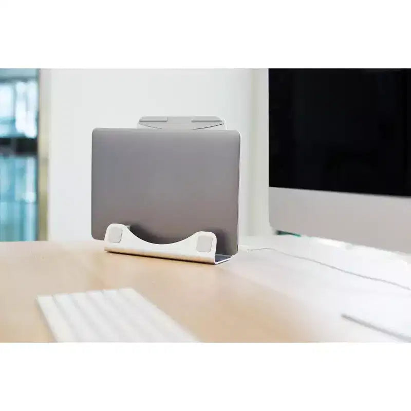 Vertical Laptop Stand - Aluminum Laptop Holder with 2-in-1 Design for Desk Use