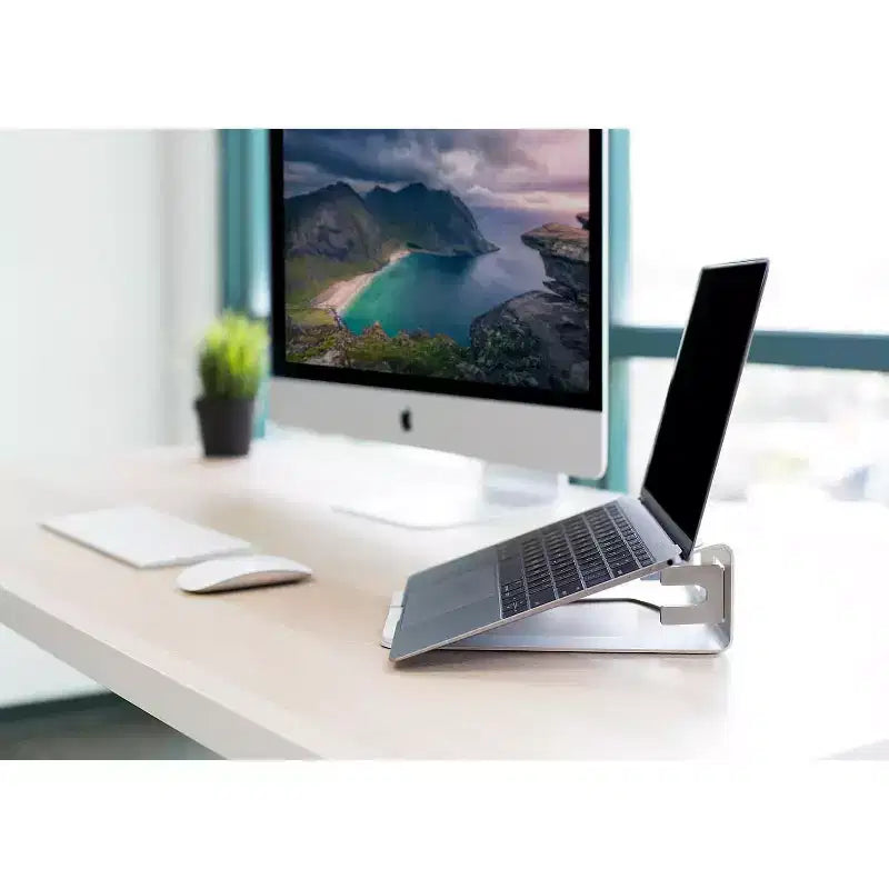 Vertical Laptop Stand - Aluminum Laptop Holder with 2-in-1 Design for Desk Use