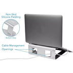 Support vertical pour ordinateur portable - Support pour ordinateur portable en aluminium avec conception 2-en-1 pour utilisation sur bureau