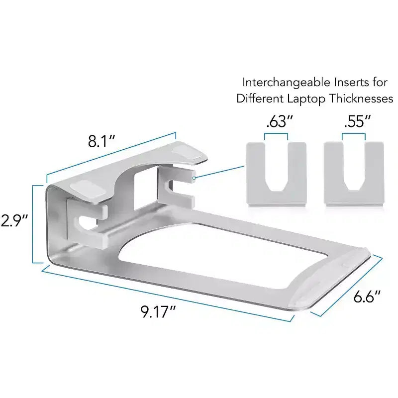 Vertical Laptop Stand - Aluminum Laptop Holder with 2-in-1 Design for Desk Use