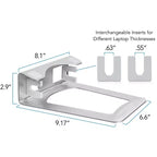 Support vertical pour ordinateur portable - Support pour ordinateur portable en aluminium avec conception 2-en-1 pour utilisation sur bureau