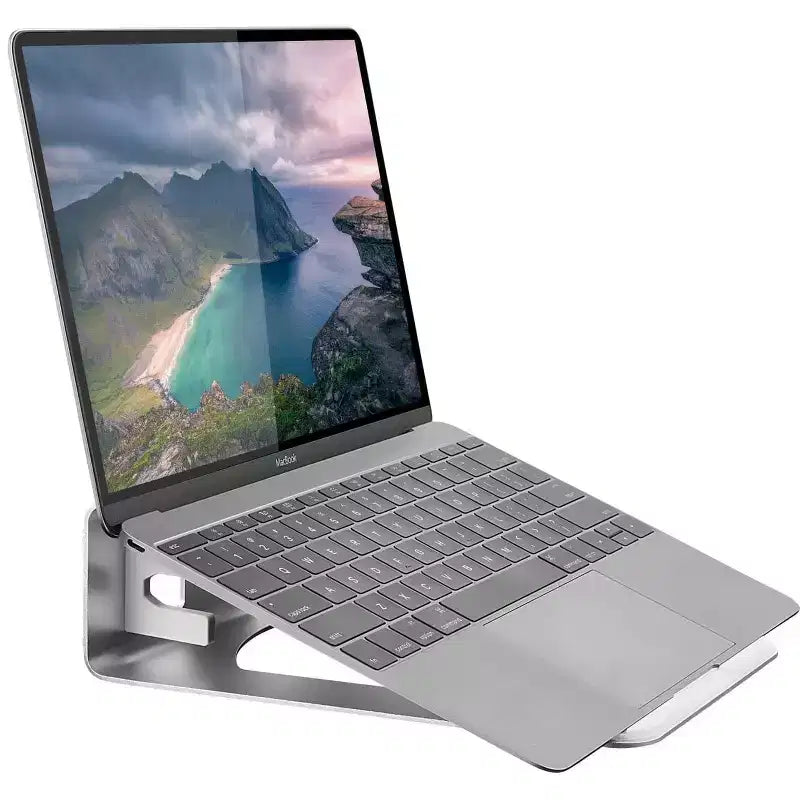 Vertical Laptop Stand - Aluminum Laptop Holder with 2-in-1 Design for Desk Use