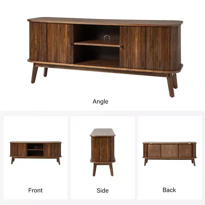 TV Stand for TVs up to 65" with Adjustable Shelf