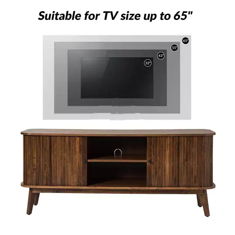 TV Stand for TVs up to 65" with Adjustable Shelf