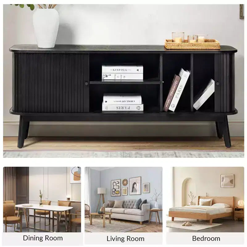 TV Stand for TVs up to 65" with Adjustable Shelf