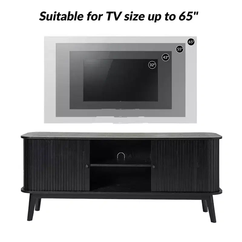 TV Stand for TVs up to 65" with Adjustable Shelf