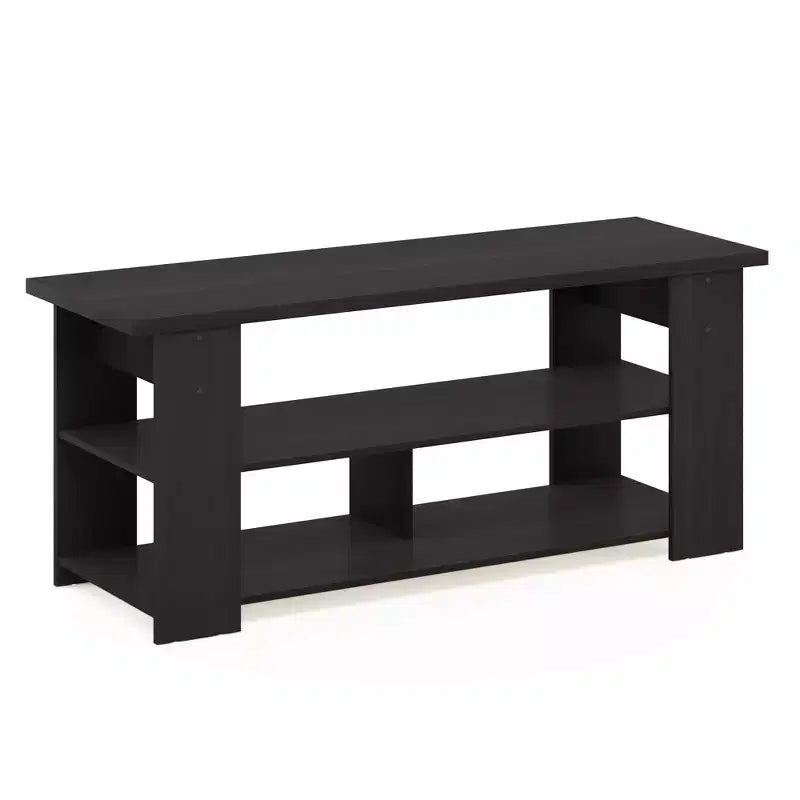 TV Stand Entertainment Media Center Console for TVs up to 55", with Open Storage Shelves, Espresso