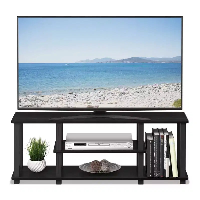 3-Tier TV Stand for TVs up to 50 Inches, Americano/Black