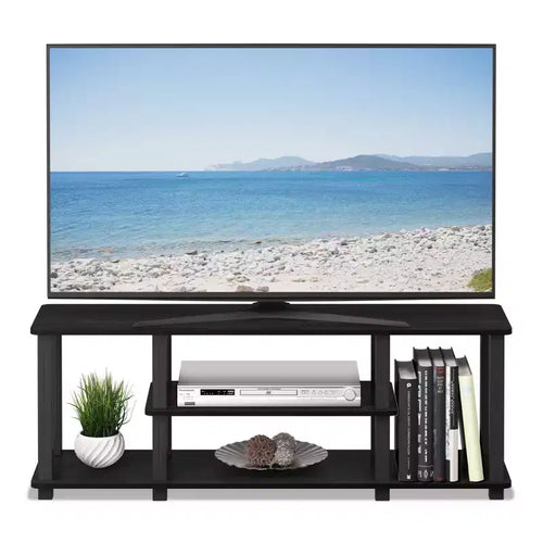 3-Tier TV Stand for TVs up to 50 Inches, Americano/Black