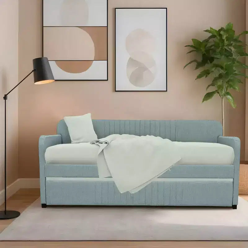 Twin Amelia Upholstered Daybed with Trundle Drawer