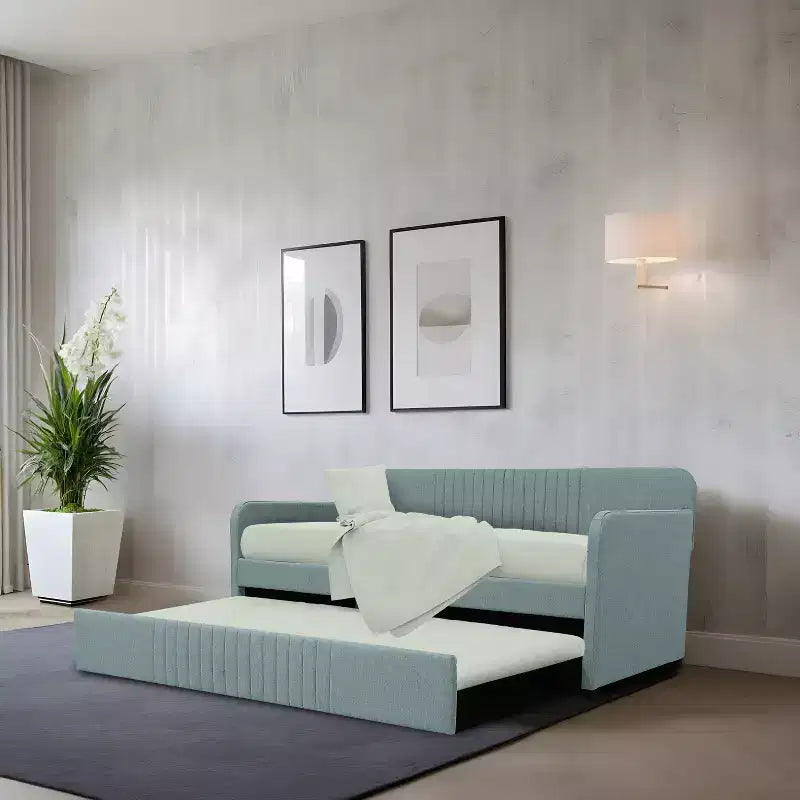 Twin Amelia Upholstered Daybed with Trundle Drawer
