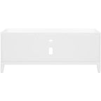 Meuble TV 2 portes 1 niche blanc brillant