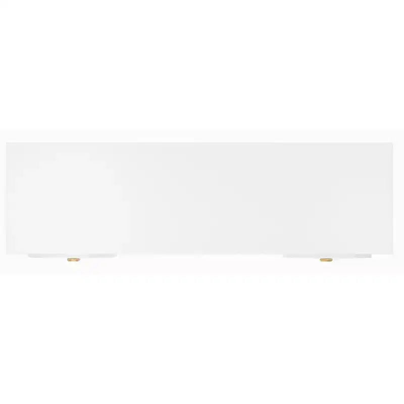 2-Door 1-Shelf Media Stand in White High-Gloss Finish