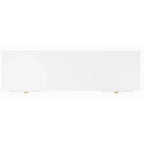 Meuble TV 2 portes 1 niche blanc brillant