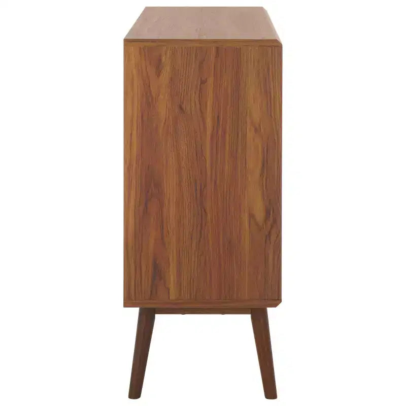 Sliding Door Media Stand - Walnut Finish