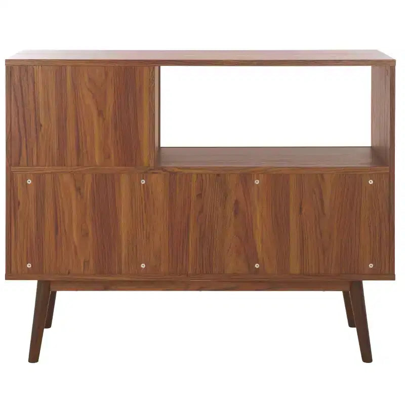 Sliding Door Media Stand - Walnut Finish