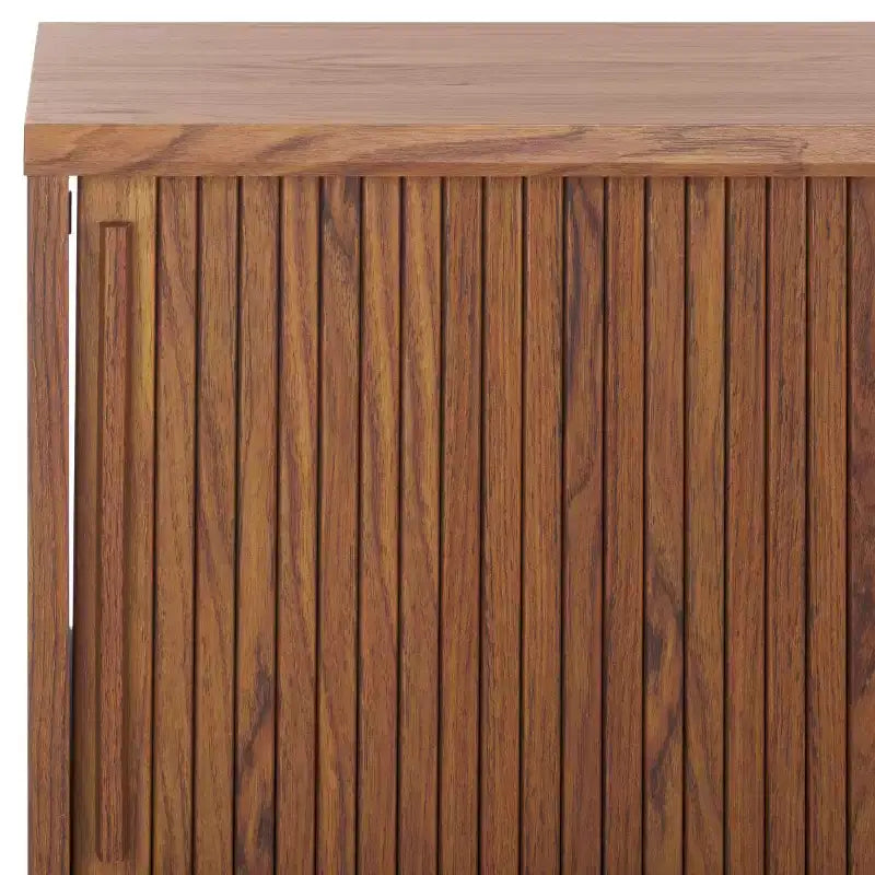 Sliding Door Media Stand - Walnut Finish