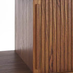 Meuble TV à porte coulissante – Fini noyer