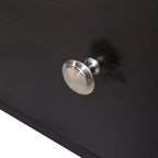 Meuble TV moderne du milieu du siècle avec cadre en MDF, rangement fermé et pieds en fer noir