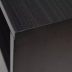 Meuble TV moderne du milieu du siècle avec cadre en MDF, rangement fermé et pieds en fer noir